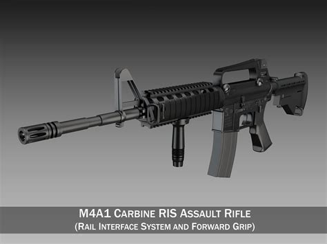 Colt M4a1 Carbine Ris Assault Rifle 3d Model In Assault Rifles 3dexport Bc6