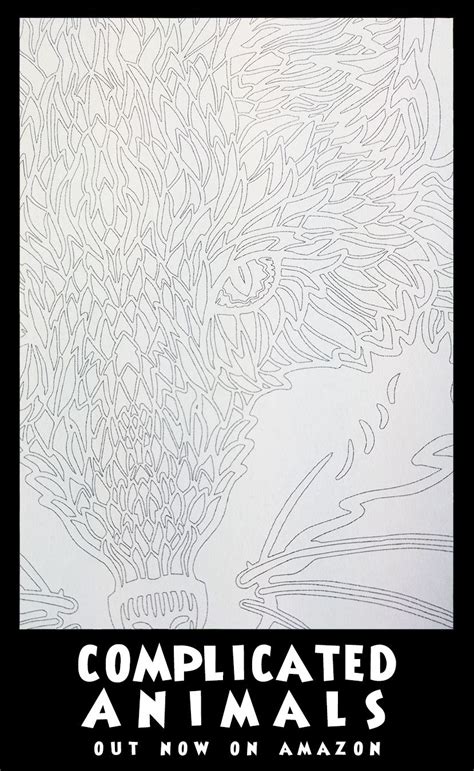 Fox Image From Complicated Animals A Mixed Menagerie Colouring Book