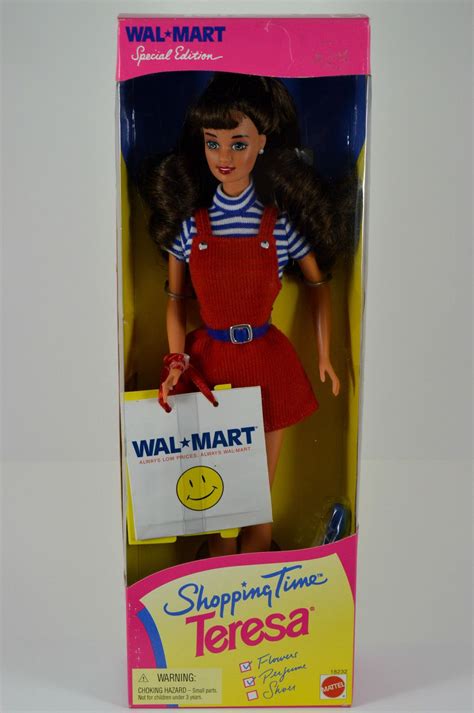 Nib 1997 Walmart Shopping Time Teresa Barbie Doll Special Edition Brunette Bag Ebay Barbie