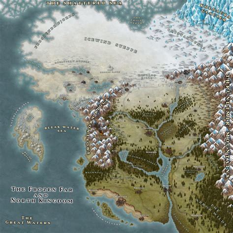 1st Map Made With Inkarnate Regional Map Of The Frozen Far And North