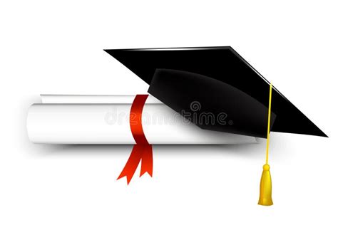 Graduation Cap And Diploma Education Degree Ceremony Concept Vector
