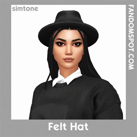 Felt Hat By Simtone Ts4 Cc In 2024 Hats Maxis Match Cc Hats