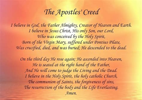 Personalised Card Keepsake The Apostles Creed Christian Faith Child