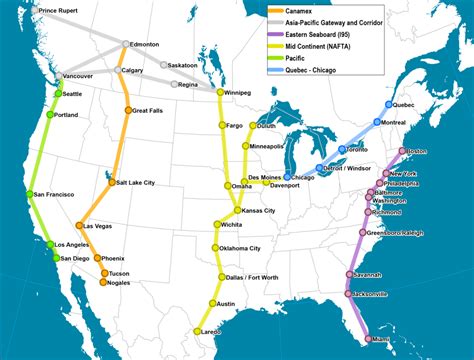 B3 Gateways And Transport Corridors In North America The Geography