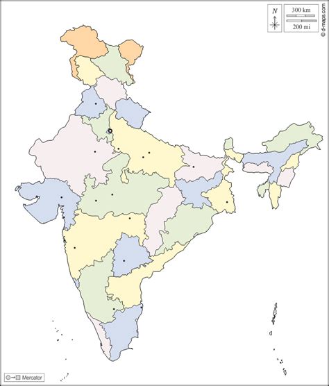 India Political Map With Political Outline Map Of India Printable Printable Maps Kulturaupice