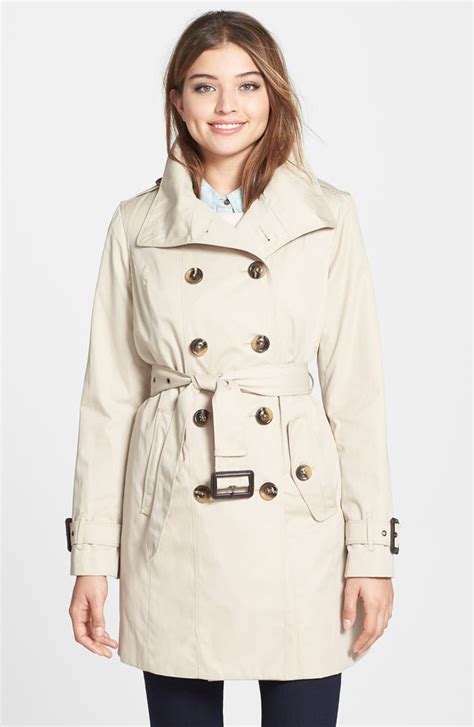 London Fog Double Breasted Trench Coat With Detachable Liner Online