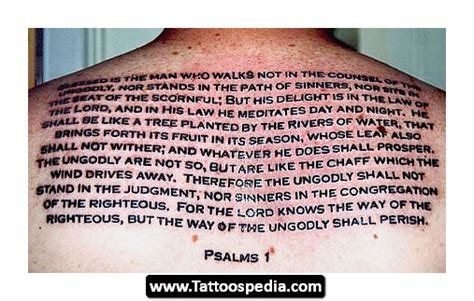 Psalms 23 4 Chest Tattoo