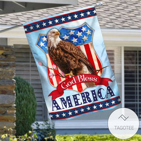 God Bless America Eagle American Flag Tagotee