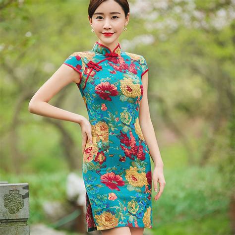 Chinese Cheongsam Oriental Style Dresses Elegant Women Modified Modern