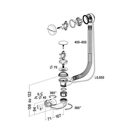 Vidage NICOLL Avec Siphon Extra Plat Inclus