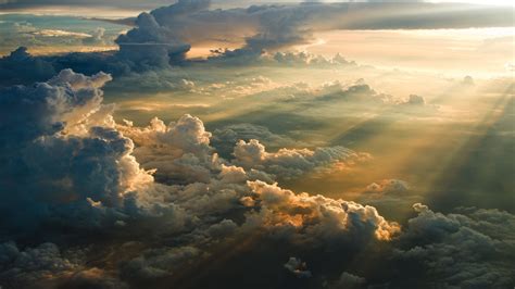 Clouds Sky Sun Rays Wallpapers Hd Desktop And Mobile