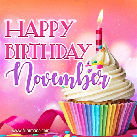 Happy Birthday November Lovely Animated 