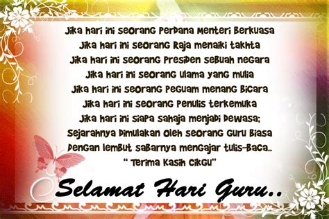 Mereka selalu ada disaat kita membutuhkan, namun mereka jugalah yang pertama menghilang ketika kita lagi berjaya. Zalekha Luvs Cooking: Terima Kasih Cikgu...Jasamu Anugerah ...