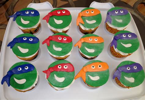 Teenage Mutant Ninja Turtle Cupcakes Turtle Birthday Parties Tmnt