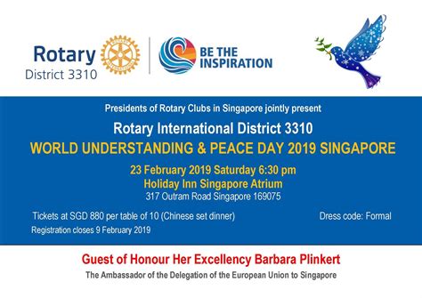 World Understanding Peace Day Rotary Club Of Singapore Qualads
