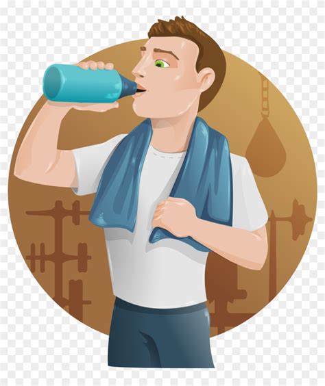 No Registration Required Guy Drinking Water Cartoon Free