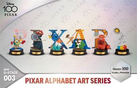 Disney100 Pixar Alphabet Art Series Set Celebrates Characters From 5