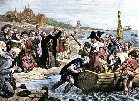 Plymouth Colonists Embarking On The Mayflower Voyage 1620 5877918