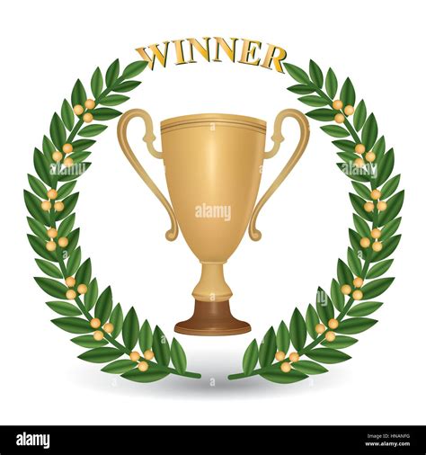 Winner Cup With Laurel Wreath Stock Vector Image And Art Alamy