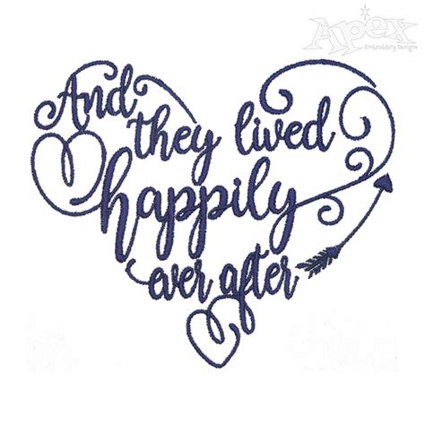 Happily Ever After Embroidery Design