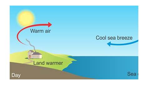 Please explain what is land breeze and sea breeze with a diagram