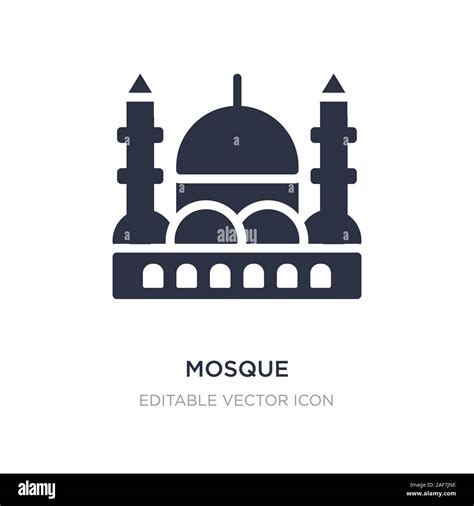 Icono De La Mezquita Sobre Fondo Blanco Elemento Simple Ilustración De Monumentos Concepto