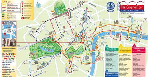Tourist Bus London Map Tourist Map Of English