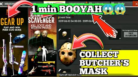 I collect all free mask patterns that i found on internet in one place here to reduce time for other members to search it. HOW TO COLLECT BUTCHER'S MASK FREE FIRE 🔥🔥|| 1 min BOOYAH ...