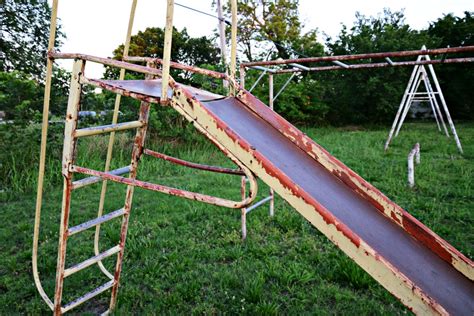 Vintage Playground Equipment With Fun Pictures