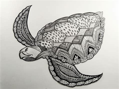 Zentangle Turtle Design Visit Our Youtube Channel For Full Video