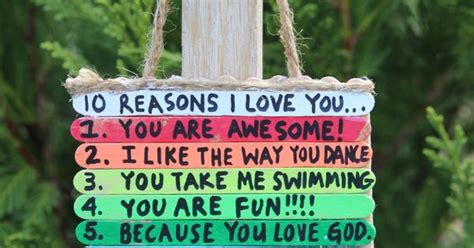 10 Reasons I Love My Dad Fathers Day Popsicle Stick Crafts