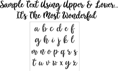 Modern Script Font Lowercase 3 Tall Lettering Stencil Set