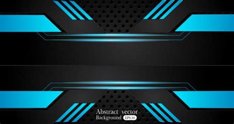 Abstract Metallic Blue Black Background Youtube Banner