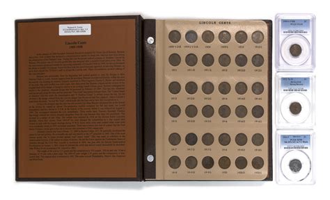 Lot Complete Lincoln Cent Set 1909 1959 Three Coins Are Graded And
