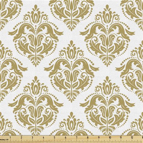 Damask Fabric By The Yard Upholstery Baroque Victorian Design With