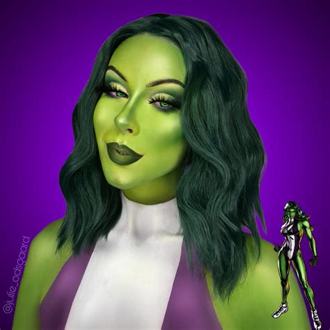 [self] She Hulk Makeup And Body Paint Transformation By Julie Odsgaard R Cosplay