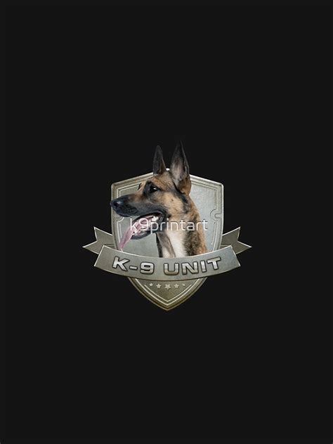 K9 Unit Malinois Belgian Shepherd Mechelaar T Shirt By K9printart