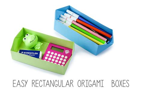 Easy Rectangle Origami Box Instructions