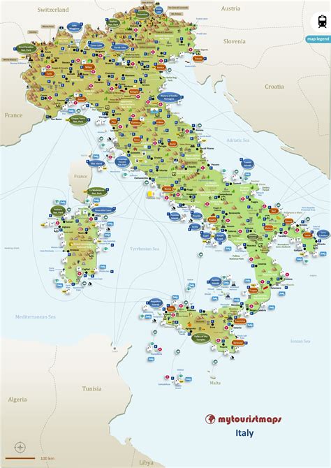 Interactive Travel And Tourist Map Of Italy