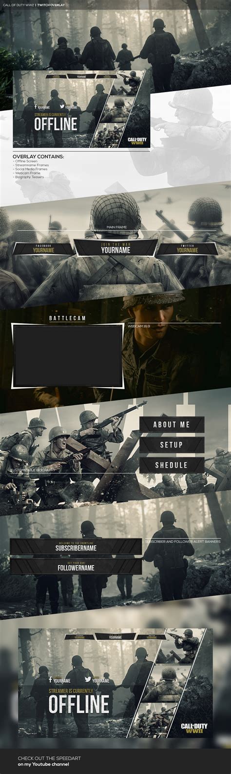 Call Of Duty Ww2 Twitch Overlay On Behance