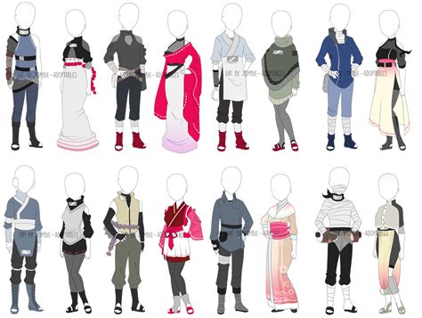 Outfit Batch 3 By Zombie Adoptables Bocetos De Ropa Diseño De Ropa