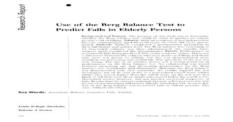Berg Balance Test
