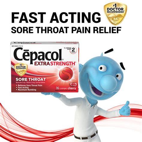 Cepacol Extra Strength Sore Throat Lozenges Oral Pain Reliever Cherry