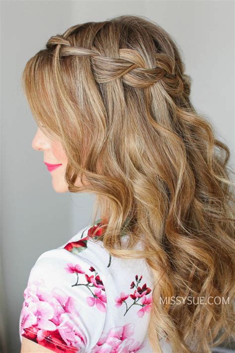 Waterfall Braid Wrapped Flower Missy Sue Hairstyles Theme Classic