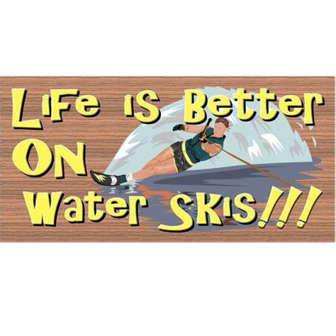 Tropical Wood Signs Water Skis Gs1309 Wood Signs With Sayings Etsy