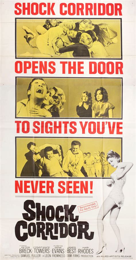 Shock Corridor 1963 Us Three Sheet Poster Posteritati Movie Poster