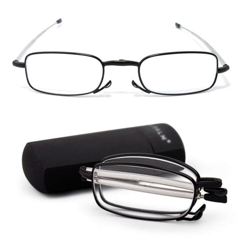 Foldable Womens Mens Black Folding Reading Glasses Spectacles Rotation 1 5 2 0 2 5 Ebay