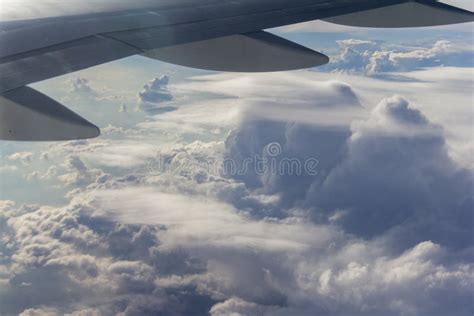 Blue Sky With White Clouds From The Plane View Stock Photo Image Of