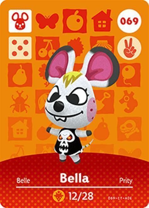 Villagers can come in several different personality types. Animal Crossing Happy Home Designer Nintendo Series 1 Amiibo Card: 069 Bella | Animal crossing ...
