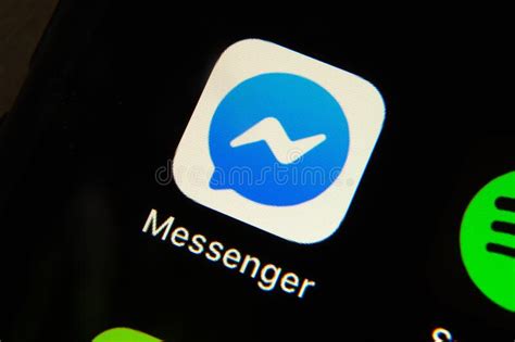 Messenger Logo Or Icon With Many Unread Messages Editorial Stock Image